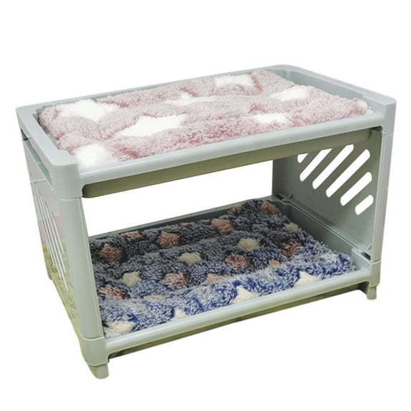 Huhudde Small Pet Cage Bunk Bed Sugar Glider Bunk Bed for Playing Sleeping All Season