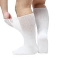 thumbnail image 1 of Huhudde Socks for Wide Bariatric Socks None Binding Diabetic Hospital Socks with Grip for Men Women, 1 of 18