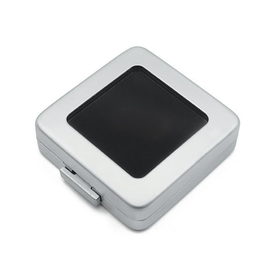 Huhudde Square Metal Bare Diamond Display Organizer Jewelry Storage Gift Gemstones Box