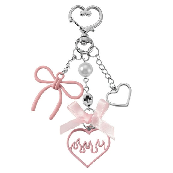 Huhudde Stylish Heart Bows Star Keyring Accessory Practical Bag Pendant Fashion Bags Decoration For Students And Trendsetters