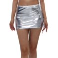 thumbnail image 1 of Huhudde Stylish Metallic Skirt for Women Bodycon Design Women's Clubwear Skirt Short Dress Suitable for Various Occasion, 1 of 19