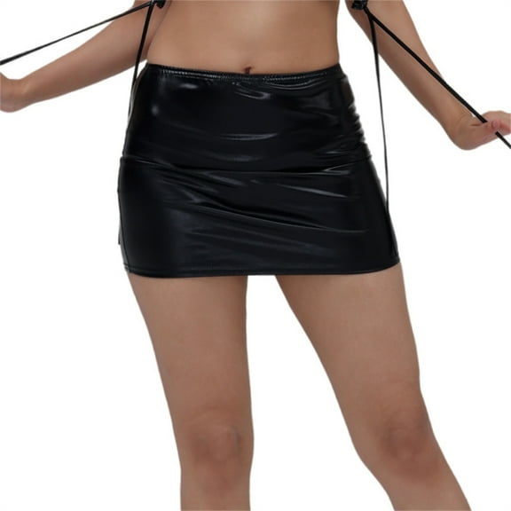 Huhudde Stylish Metallic Skirt for Women Bodycon Design Women's Clubwear Skirt Short Dress Suitable for Various Occasion