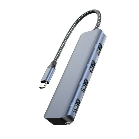 Huhudde USB C Dock 10Gbps 4 Port USB 3.2 Dock USB C to USB 3.2 Dock Power Port USB C Adapter Data Dock for PC Extension Long Cab