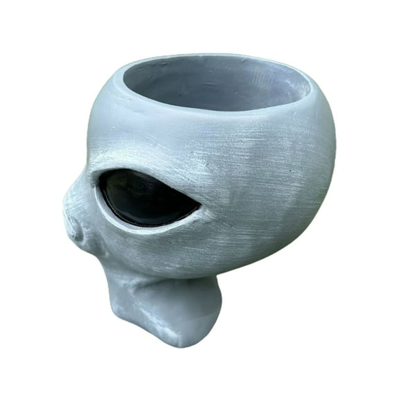 Huhudde Unique Alien Resin Craft Ornament Eye Catching Sculpture for Garden Flower Pots