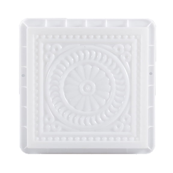 Huhudde Vintage Floral Square DIY for Path Mold Garden Concrete Mould Stepping Cement Br