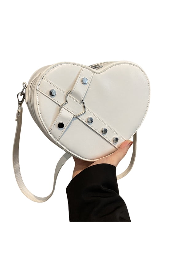 Women Bag Fashion Shoulder Bag Heart Shaped Crossbody Bag Phone Bag Stylish Commuting Bag Shopping Bag Messengers Bag