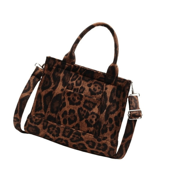 Huhudde Women Bag Leopards Pattern Crossbody Bag Trendy Shoulder Bag Top Handle Handbag Simple Messengers Bag for Daily
