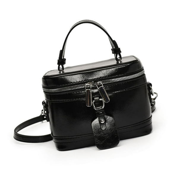 Huhudde Women PU Leather Handbag Fashion Box Bag Korean Styles Shoulder Bag Top Handle Bag Solid Color Crossbody Bag for Work