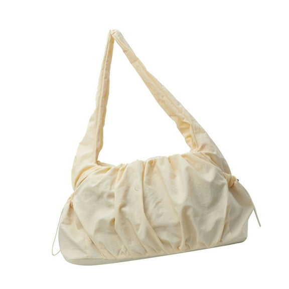 Huhudde Women Shoulder Bag Large Capacity Armpit Bag Pleated Handbag All-matching Underarm Bag Ladies Commuting Bag for Everyday