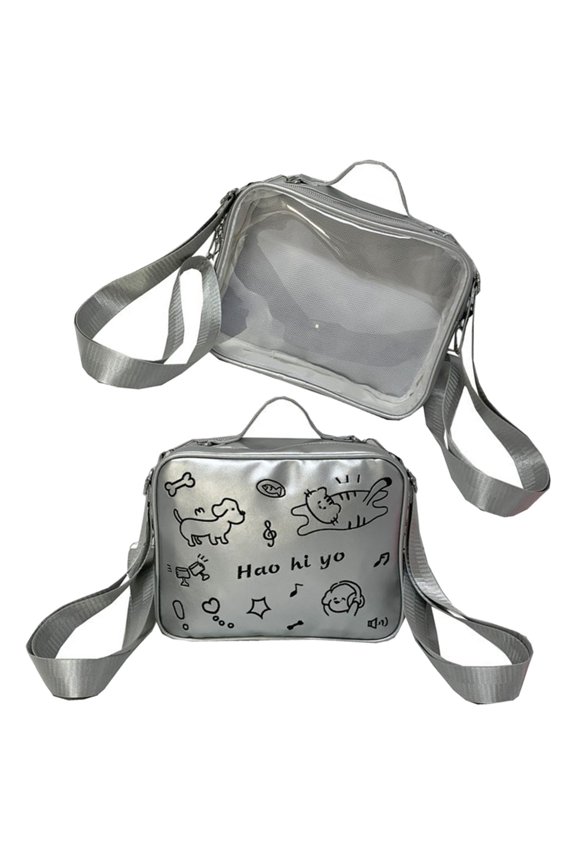 Women Shoulder Bag Lovely Crossbody Bag Handbag Clear Ita Backpack Student Book Bag Preppy Styles Messengers Bag
