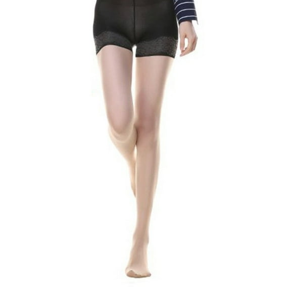 Huhudde Women Thin See Through Silk Pantyhose Opaque Control Top Invisible Sheer Tights Stockings Leggings Hosiery