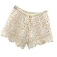 thumbnail image 1 of Huhudde Women's Lace Hollow Out Three Quarter Length Shorts Elegant High Stretch Fabric Comfortable and Breathable for Beach, 1 of 11