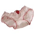 thumbnail image 1 of Huhudde Women's Ruffled Trim Hipsters Underwear Sweet Strawberry Print Sheer Mesh Fabric Breathable Comfortable Panties Briefs, 1 of 20