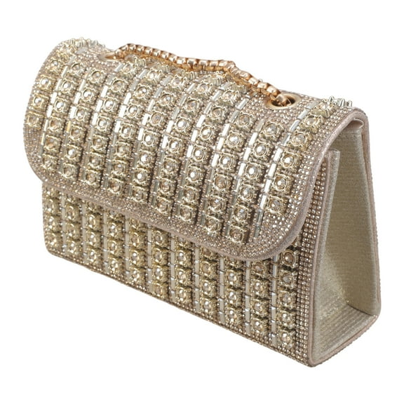 Huhudde Womens Sparkles Glitters Rhinestones Clutches Purse Evening Handbag Chain Shoulder Bag for Cocktail Prom Party Wedding