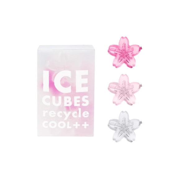 HuiXinOu 14PC Cherry Blossom Reusable Ices Chilling Stones for Drinks Whiskey Cola Coffee Non-Diluting Ice Balls Home Bar Drink Cooling Supplies Reusable Ice Set