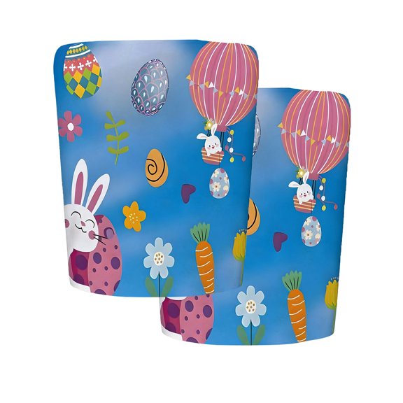 HuiXinOu 2-Pack Easter Chair Back Covers, Printed Festive Design, Removable and Washable Protective Covers, Suitable for Restaurant, Home, Spring Decor and Party Decorations