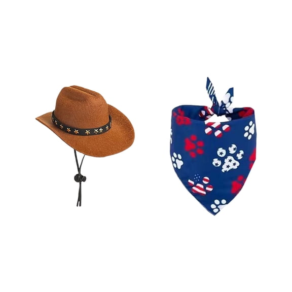 HuiXinOu 23 Inch Porch Goose Costume Cowboy Hat Bandana Set White Garden Goose Decor for Outdoor Yard Patio Decoration