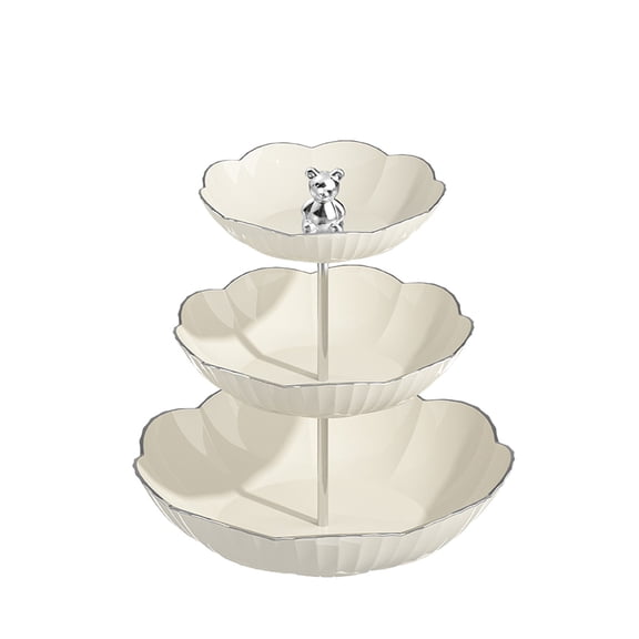 HuiXinOu 3 Tier Fruit Basket, Tiered Countertop Serving Tray for Kitchen Dining Table, Fruit Snack Candy Dessert Display Bowl Holder