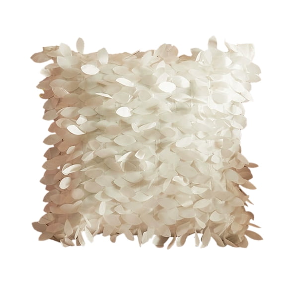 HuiXinOu 3D Leaf Pattern Pillow Cover, Decorative Sofa Cushion Cover, Living Room Bedroom Decor, Zipper Closure, Set of 1