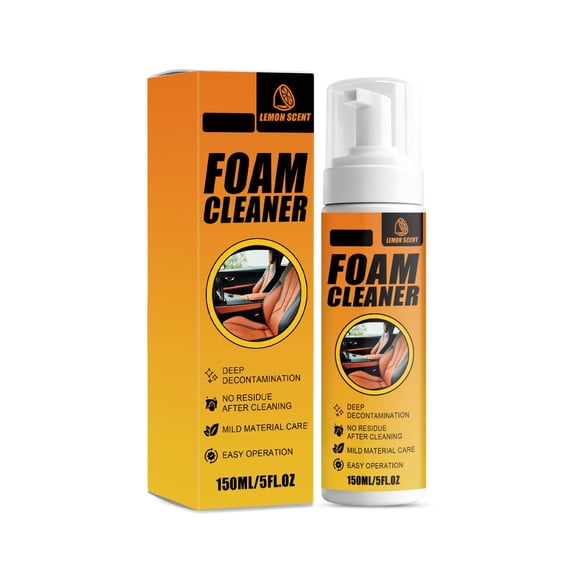 HuiXinOu 5oz Car Interior Foam Cleaner Spray Deep Clean Seats Dashboard Upholstery Refreshing Fabric Restoration Daily Interior Care and Renewal