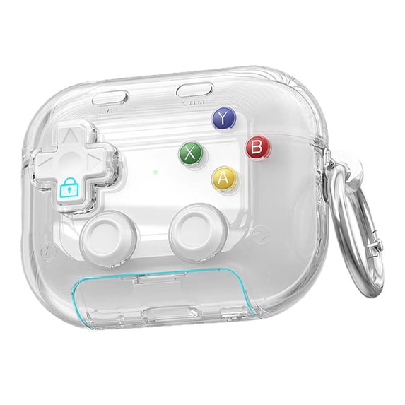 HuiXinOu AirPods Pro Case with Phone Stand, Clear Protective Cover & Fidget Toy, 3-in-1 Hard Case for AirPods Pro 2rd Gen, Anti-Scratch Headphone Accessory