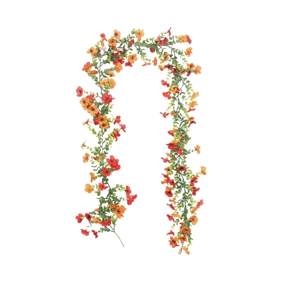 HuiXinOu Artificial Flower Garland Ivy Vine Sturdy Sun Protective Fake Daisy Hanging Floral Decor For Spring Summer Home And Garden Use