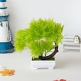 thumbnail image 1 of HuiXinOu Artificial Potted Plants Small Bonsai Tree Fake Greenery for Home Table Desk Office Decor Centerpiece Arrangements, 1 of 1