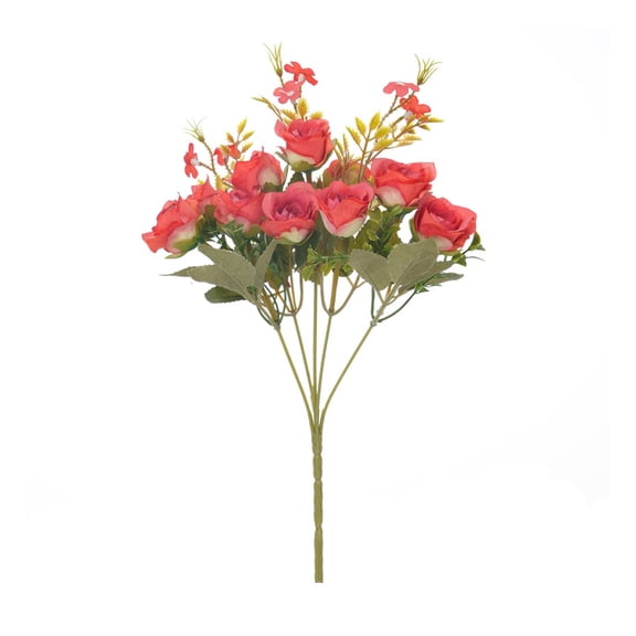 HuiXinOu Artificial Rose Small Floral Bouquet Fake Flower Decor for Wedding Home Hotel Table Centerpieces Floral Arrangement and Indoor Landscaping