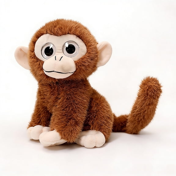 HuiXinOu Big Eyed Monkey Plush Doll, Cute Large Eyes Design, Soft Stuffed Toy, Perfect for Kids and Home Decor