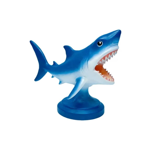 HuiXinOu Blue Resin Shark Night Light - Kids Bedroom Table Lamp, Themed Ocean Decor, Safe LED Desk Lamp for Nursery Office Gift