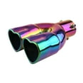 thumbnail image 1 of HuiXinOu Car Exhaust Tip， Heart Shape Dual Pipe Muffler Tail Pipe， Automotive Exhaust System Upgrade for Sedan， Coupe， Hatchback， Custom Modification, 1 of 5