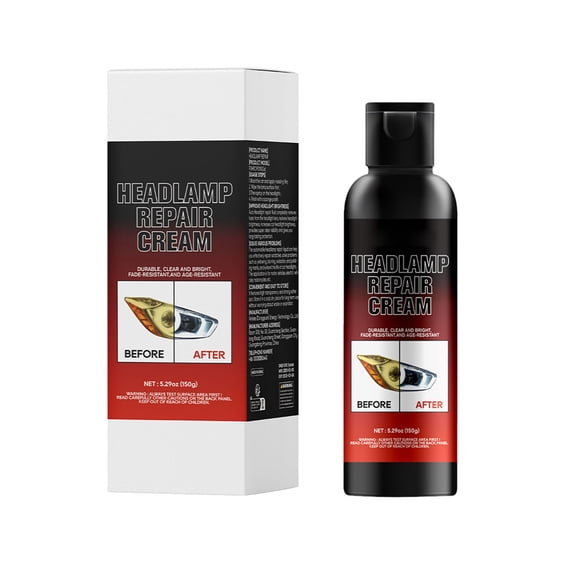 HuiXinOu Car Headlight Restoration Solution, 5.07 fl oz Long Lasting Coating, Headlight Cleaner and Polisher, Restores Dull Headlights for All Vehicle Models