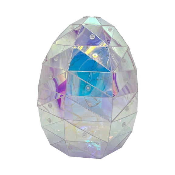 HuiXinOu Colorful Easter Egg Craft with LED Lights, USB Powered Illuminated Decoration for Parties Shopping Malls, Colorful Ornament Display