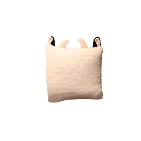 HuiXinOu Cotton Pillow Quilt 2 in 1, Plush Animal Design for Car Cushion Office Lumbar Support, Summer Cooler Blanket and Backrest