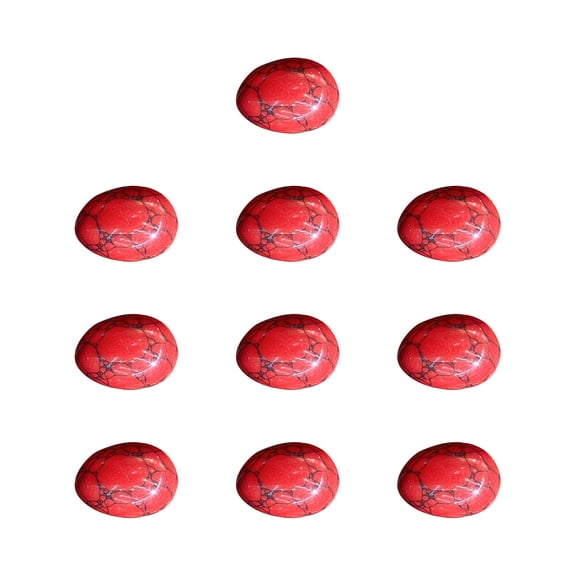 HuiXinOu Crystal Mini Agate Egg Bird Egg Decoration 10PC Set for Easter Spring Home Tabletop Display Gemstone Ornament