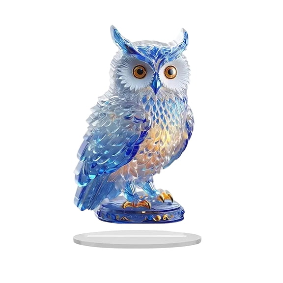HuiXinOu Custom Owl Acrylic Stand, Personalized Tabletop Decor Ornament, Ideal Holiday Gift for Father’s Day, Halloween, Christmas