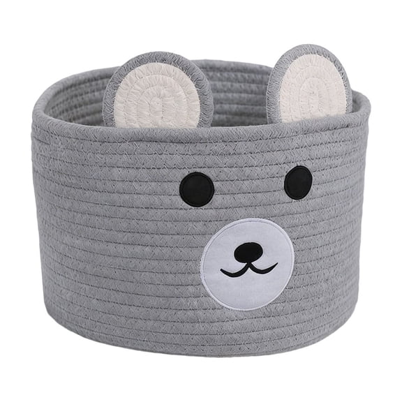 HuiXinOu Cute Teddy Bear Multi-Functional Storage Basket, Hidden Handle Design, Suitable for Nursery, Baby Shower Gifts, Stores Blankets, Towels and Small Items, Soft and Decorative