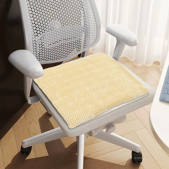 HuiXinOu Dining Chair Cushion, Corduroy Seat Pad 16x16 Inches, Non-Slip Tied Chair Pad with Removable Cover, Comfortable Kitchen Office Chair Cushion