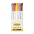 thumbnail image 1 of HuiXinOu Double-Ended Highlighters & Journal Pens Set - No-Bleed Pastel Markers for Students, Office, Note Taking, Planning, Bible Journaling, 10ml Ink, 5 PC, A, 1 of 5