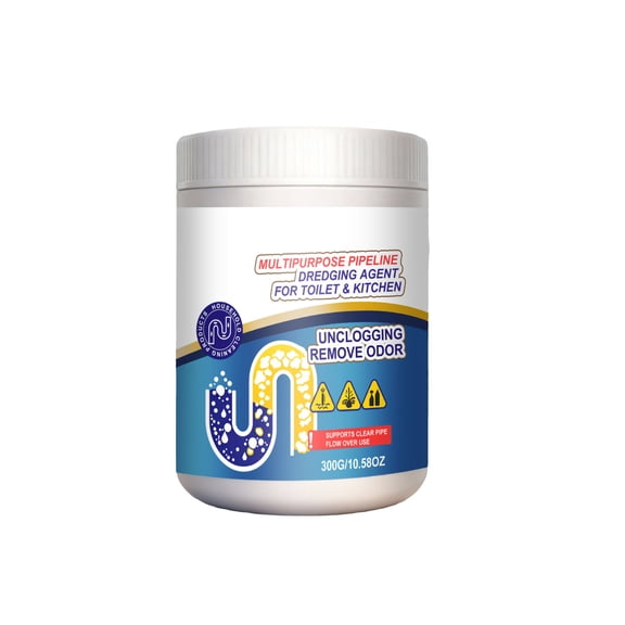 HuiXinOu Drain Cleaner, 10.5oz Powder Pipe Unclogger for Kitchen Bathroom Sink, Dissolves Hair Grease Food Waste, Septic Safe