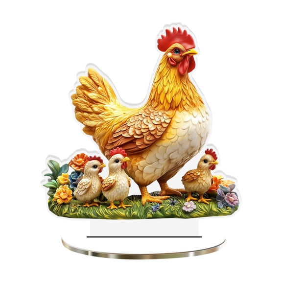 HuiXinOu Easter 2D Tabletop Decor 8 Inches, Visual Spring Scene for Living Room, Bedroom or Festival Display, Flat Back Holiday Ornament & Seasonal Home Accent