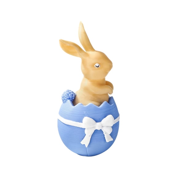 HuiXinOu Easter 3D Printed Egg Bunny Ornament, Cute Bunny Shaped Decor, Suitable for Living Room, Entryway, Bedroom, Easter Crafts and Holiday Home Decoration for Families