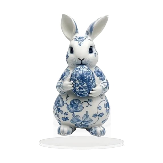 HuiXinOu Easter Acrylic Rabbit Ornament, Modern Design, Perfect for Living Room Desktop, Office Decoration, Crafts and Home Furnishings