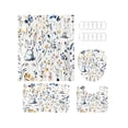thumbnail image 1 of HuiXinOu Easter Bathroom Decor Set 4-Piece, Shower Curtain Bath Mat Toilet Lid Cover & Toilet Seat Cover Non-Slip, Bunny Floral Theme for Spring Holiday Home Decor, 1 of 6