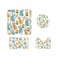 thumbnail image 1 of HuiXinOu Easter Bunny Bathroom Set, 4-Piece Shower Curtain Toilet Mat Rug, Polyester Waterproof Bathroom Decor for Spring Holiday, 1 of 6