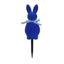 HuiXinOu Easter Bunny Flocked Decorations, Cute Easter Bunny Yard Signs, Easter Garden Stakes And Outdoor Decorations For Spring Suitable For Yards And Parties, Blue