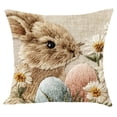 thumbnail image 1 of HuiXinOu Easter Bunny Pillow Cover Faux Embroidery Printed Designs Sofa Cushion Cover Cushion Cover,Soft Fabric, Zipper Closure, Sofa Living Room Home Decor, 1 of 6