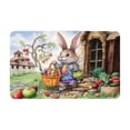 thumbnail image 1 of HuiXinOu Easter Bunny Print Decorative Doormat 23.6x15.7In Indoor Outdoor Non-Slip Welcome Mat Easter Rabbit Entryway Front Porch Throw Rugs for Spring Easter, C, 1 of 7