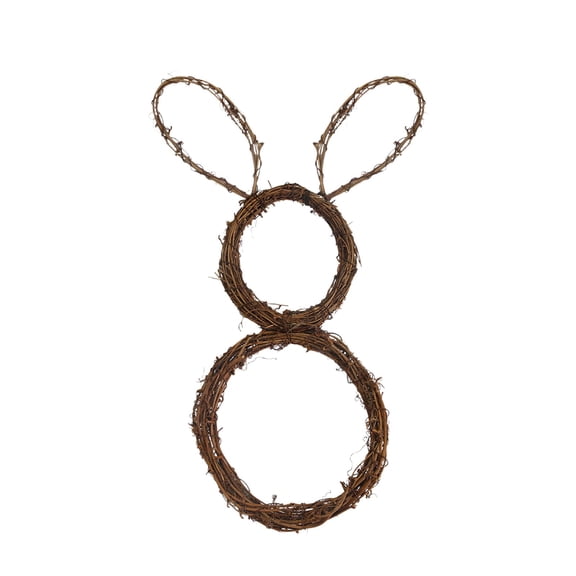 HuiXinOu Easter Bunny Vine Party Hanging Decor Rustic Natural Vine Wreath with Bunny Shape Wall and Door Accent for Spring Holiday Home Easter Decoration