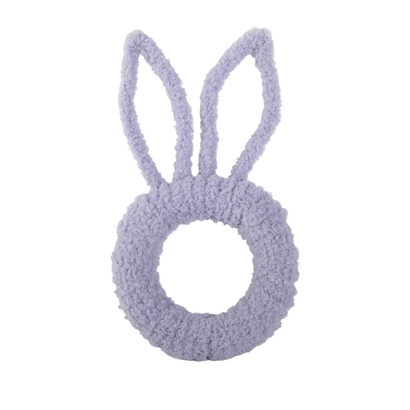 HuiXinOu Easter Bunny Wreath, Artificial Rabbit Head Shaped Decor, Features Bunny Ears, Easy to Hang, Suitable for Front Door, Wall, Window Display & Easter/Spring Home Decoration